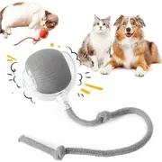 Smart Rolling Cat Toy, Motion Activated Automatic Moving, Rechargeable Electric Cat Toy Ball for Dogs Large and Small (Gray)