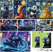 Scratch Art Books for Adults Scratch Painting Paper Paint by Scratch Kits for Adults Arts and Crafts（Animal & Punk）