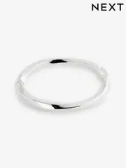 Silver Tone Twist Bangle (E22963) | $26