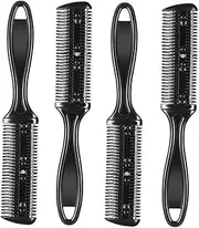 SAFIGLE 4Pcs Double Side Haircut Comb Lightweight Hair Trimmer Cutter Durable Design for Easy Use for Salon Home Hair Cutting for Thinning Styling