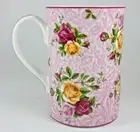 Royal Albert Bone China Dusky Pink Lace Old Country Roses Cup / Mug, 2002.