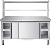 MTSYXYM Stainless Steel Work Table,Heavy Duty Commercial Food Prep Workstation,Work Table Commercial Worktable Workstation,Rounded Corners, Easy to Clean,for Commercial and Home.