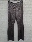 New Anthropologie Joni Sequin Snake Print Mid Rise Pants Brown Gray Size 4