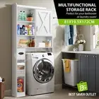 Toilet Shelf Storage Cabinet Bathroom Organiser Towel Shampoo Holder Over Washer