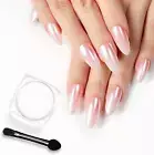 Beetles Gel Polish Gel Polish White Chrome Nail Powder for Gel Nails, Pearl Nail