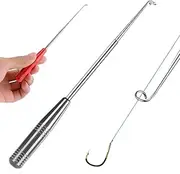 Fishing Hook Quick Removal Device, Stainless Steel Dehooking Fish Picker Fish Hook Remover Tool, Hook Extractor Accessories Tools with Storage Tube Fish Hook Disconnect Device