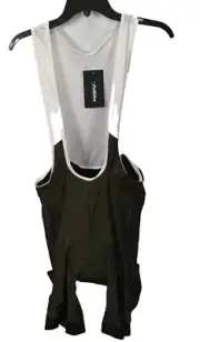 Wulbike Mens Size 2 XL White/Green Padded Cycle Compression Bib Shorts
