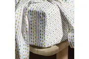 Ecology Casuarina Size King Soft Fitted Sheet Striped Home Bedding Cotton