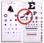 Select Eye Exam Chart - Snellen Wall - Kindergarten Wall - or both Eye Charts