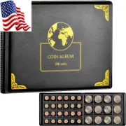 Coin Collection Supplies Holder Book for Collectors, 300 Pockets Coin Collectio
