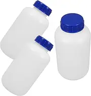 Amosfun 3pcs Empty Reagent Bottles Liquid Storage Containers with Cap for Laboratory and Chemical Use Refillable Sample Bottles Thickened Sealed Design