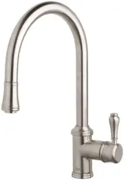 Abey Provincial Brushed Nickel Single Lever Pull Out Kitchen Mixer Tap 400674BN