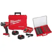 Milwaukee Mid-Torque Impact Wrench FR Kit Brushless 18V w/ 36-Piece Socket Set