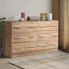 6 Drawers Lowboy Storage Stylish Bedroom Cabinet Dresser Space Saving Furniture