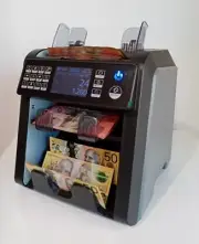 AUSCOUNT AUS2000 PRO MONEY SORTER W' Print GREY BANKNOTE SORTER