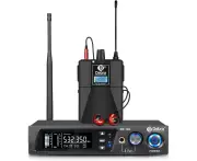 D Debra Audio PRO ER-102 UHF Single Channel Wireless In Ear Monitor System With Transmitter and Receiver for Stage, Recording Studio, Musicians, Monitoring