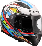 LS2 FF353 Rapid II Xdron, full face helmet , color: White/Black/Red/Light Blue , size: XL