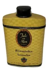Vintage 1940s Talc For Men Powder Tin, Fenwicke Lavender NOS