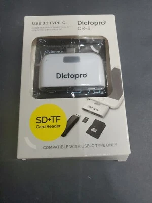 Dictopro CR-5 - USB 3.1 Type C, CARD READER, SD+TF Card Reader New Sealed