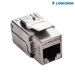 【LINKOMM】CAT 6A 遮蔽式資訊插座 鐵殼 資訊插座 RJ45 CAT6A KEYSTONE JACK