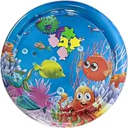 Water Sensory Play Mat - Pets Babies Cartoon Play Water Pad | Cooling Pad for Indoor Outdoor Cats Dogs Puppies, Soft Comfortable Waterbed for Sleep Relax