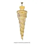 Delessi Verona 35LT Crystal Spiral Chandelier - Black