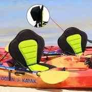 Canoe Kayak Seat With Bag Padded Adjustable Detachable BackPack Hooks Straps