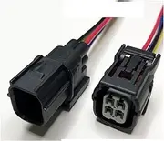 Dj7021a-1.2 Car Steering Light Harness Waterproof Connector 2/3/4/ Pin Intake Sensor Ignition Coil Wire Length 15cm (Color : 4p Strip line, Size : 1sets)