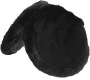 [Garneck] Djustable Knitted Ear Muffs Winter Warm Earmuffs Faux Fur Lining for Men Women