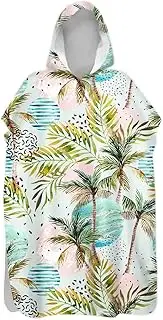Proumhang Adult Beach Towel,Microfiber Hooded Bath Towel,Changing Towel Robe,Cartoon Series,Wetsuit Changing,Towel Poncho Blanket for Beach Surfing Swimming Bathing,80x140cm (31.5" x 55"),Style 2