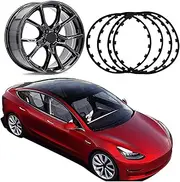 Wheel Rim Protector 16-20 Inch Wheels Rim Protector, Wheel Rims Hub Protectors Decor Strip，4PCS Car Rims Edge Trim Protector Wheel Protection Ring Auto Tire Guard，Rimblade