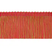 2" Multicolor Chainette Fringe Trim, Polyester-Made Decorative Fringe Trim, V...