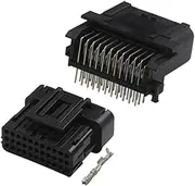 BIZOCA 1/2/5 Sets 0.6mm / 33 Pin Way Male Female Waterproof Electrical Wire Auto Plug Pin Connector 6189-7106 6188-4871(33p Female Male,1 Set)
