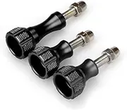 SLFC 3 Pcs Aluminum Alloy Thumbscrews for GoPro Hero 2018, GoPro Fusion, GoPro Hero 8/7/6/5/4/3/2/1 and DJI Osmo Action, 8 Colors, Very Durable, Standard Camera Mounts Screws (Black)