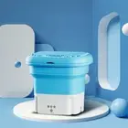 Mini Folding Washing Machine Blue Light Sterilization Small Sock Washing Machine