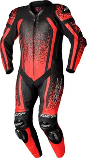 RST Pro Evo Airbag S24, leather suit 1pcs. perforated , color: Neon-Red/Black , size: S