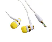 Earphone In-ear Bass Stereo 3.5mm Wired Headphone for iPhone-White - White