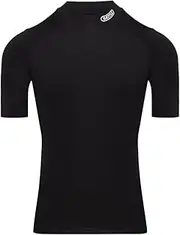[Battle] Sports PRO Compression Short Sleeve Mock Neck, 4 Way Stretch, Moisture Wicking for Kids, Black, Small