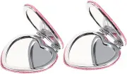 PENIKOKO Heart Shaped Mini Folding Mirror for Women Cute Pink Portable Travel Makeup Mirror Lightweight Compact Design for Purse for Quick Touch Ups The Go