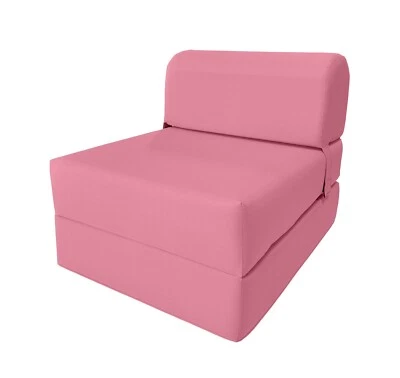 Pink Sleeper Chair Folding Foam Beds, Foldable Lounger Sofa Bed 6 x 24 x 70