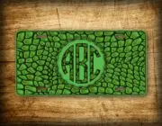 Custom Crocodile Monogram License Plate Personalized Initials Animal print