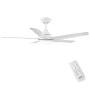 YUHAO Ceiling Fan 48" Steel Indoor White w/ Dimmable Integrated LED Light Kit