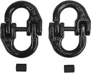 TBAPFS 1/2" Grade 80 Alloy Steel Hammerlock Coupling Link, Tow Hitch Hammer Lock Safety Trailer Chain Adapter Connector Link for Heavy Super Duty Truck Chain Hitch, 12000 Lbs Work Load Limit - Black