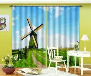 3D Windmill 34 Blockout Photo Curtain Printing Curtains Drapes Fabric Window AU