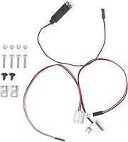 Remote Control Car Light Group RC Accessory High Performance Headlights Taillight for WPL MN Series RC Cars Metal Silver 25g 4.86V 1Pcs