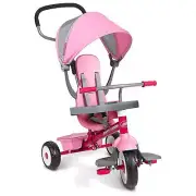 Radio Flyer 4-in-1 Stroll 'n Trike Grows With Child UV Blocking Canopy Pink