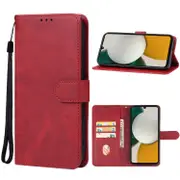 For Samsung Galaxy A34 5G Case, PU Leather Cover, Red