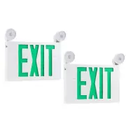 2-Pack LED Exit Sign with Emergency Lights, Two Adjustable Head, Double Face