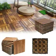 Anti-Slip Decking Tiles Square HardWood Interlocking Connecting Decking Flooring