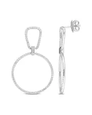 Rina Limor 14K 0.87 ct. tw. Diamond Circle Earrings